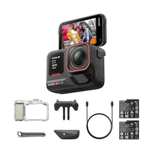 Insta360 Ace Pro 2 - �f���A���o�b�e���[ ���C�J�Ƃ̋����J���ɂ��h���d�l��8K�A�N�V�����J�����B1/1.3�C���`�Z���T�[�A�f���A��AI�`�b�v �Ï����\ �I�[�f�B�I�A�t���b�v���X�N���[��&AI�ҏW�c