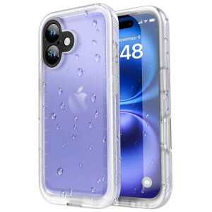 SPORTLINKiPhone16�p�h���P�[�X-iPhone16�P�[�X�X�N���u�N���A-IP68�K�i�h�������h��h�o�ϏՌ�360°�S�ʕی�X�N���u�������C�����X�[�d�t�F�C�XID�F�ؑΉ��J���������{�^������֗�