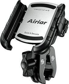 AIRIAR(アイリア) 自転車 スマホホルダー 携帯ホルダー スマホ スタンド 自転車用スマホホルダー ロードバイク クロスバイク バイク クイックパワーグリップ AR-M8SP (シルバー)