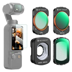 K&F CONCEPT OSMO Pocket 4/3�p �����Y�t�B���^�[ 4�_�Z�b�g�yCPL+1/4�u���b�N�~�X�g+ND2-32+�L�p�����Y�z