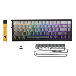 ATTACKSHARKX68PROHE���s�b�h�g���K�[�L�[�{�[�h8000hz�Q�[�~���O�L�[�{�[�h���C�����X2.4G/Bluetooth/�L�����C���A�i���O�X�C�b�`�S�L�[RT0.01mm8K�|�[�����O���[�gRGB�L�[�{�[�h