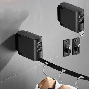 HARUMAKI室内物干しワイヤー引き込み式の物干し室内物干し洗濯物干しロープ引き込み式の物干し壁掛け物干しワイヤー穴あけ不要自由伸縮可能長さ4.2m耐荷重20kg隠し物干し用ロープベラン…