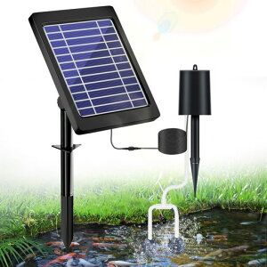 HCGNOXYエアーポンプソーラー4W水槽ポンプ酸素パイプソーラー充電式エアポンプ4W発電パネル72時間持続省電力動作配線不要静音設計エア吐出量0.8-1L/min3つ作業モードアクアリウム/観賞魚/屋…