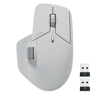 RAPOO MT760PRO �}�E�X ���� ���C�����X NearLink + Bluetooth 5.0 �}���`�f�o�C�X 12K DPI 2K�|�[�����O �G���S�m�~�N�X�݌v 11�̃v���O�����\�ȃ{�^�� �I���{�[�h������ �����[���[�t�� �É��N���c