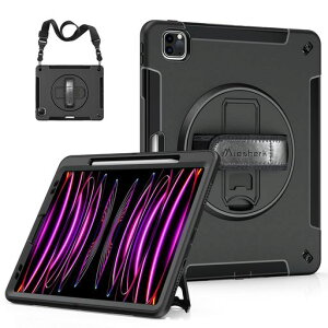 MiesherkiPadPro12.9�C���`�P�[�X��6/5/4/3����(2022/2021/2020/2018)�ɒʗpiPadPro�ی�J�o�[�ϏՌ���v�h�o360°��]�X�^���h�����J�b�g�y�����[�n���h&�V�����_�[�X�g���b�v