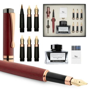 Wordsworth&BlackCalligraphyPenGiftSet�C���N�r�A6�̃C���N�J�[�g���b�W�A�C���N�R���o�[�^�[�A6�̑ւ��j�u�A�����|�A�W���[�i�����O�A�������X���[�Y�ȃy��[�o�C�I���b�g�E�b�h]