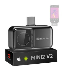 HIKMICRO Mini2 V2 �T�[���O���t�B�[ �T�[�}���J�����A�X�}�z�p Android�Ή��A256x192 �ԊO���𑜓x�A512x384