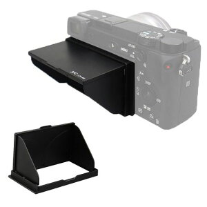 JJC�܂��ݎ��t���t�[�hLCD�X�N���[���T���V�[���h�t�[�h�t���V�F�[�h�T���J�o�[���������O�pSonyA6600A6500A6400A6300A6100A6000�Ή��\�j�[LCD�t�[�h�y��