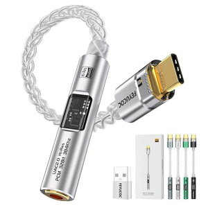 FEYUCOCMAXタイプcイヤホンジャック変換DACドングル32Bit/384kHzハイレゾSNR124dBCX31993デコードチップMAX97220アンプ内部のデュアルチップ可視化設計八股単結晶銅導線