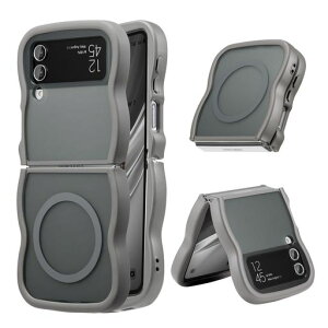 UEEBAI�Ή�SamsungGalaxyZFlip3/ZFlip45G�p�̃P�[�X����TPU�E�F�[�u�f�U�C���X�}�z�P�[�X�N���A�����l�C�������P�[�XMagSafe�Ή����^�y�ʑϏՌ��g�^�o���p�[