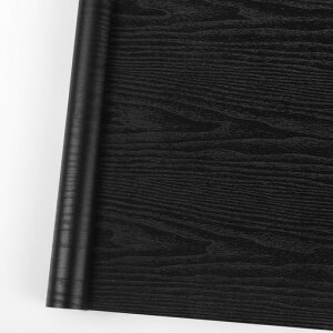 壁紙リメイクシート黒木目調シート壁紙シールダイノックシート厚手透けない剥がせる壁紙カッティングシート黒おしゃれ防水耐熱はがせるのり付き賃貸OK簡単DIY天板キッチンキャビネッ…