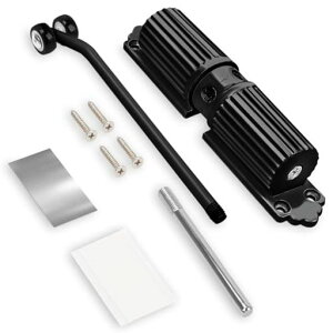 ドアクローザー玄関室内引き戸スチールドア自動閉門玄関ドア万能取替え用ドアストッパー耐久性静か(黒い/)