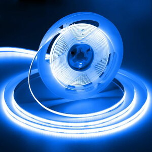 iNextStationCOBledテープライト10m24vテープライトブルーledテープ高輝度CRI93+幅8mm両面テープ間接照明切断可能320LEDs/m寝室/お部屋/店舗/コレクション/看板照明