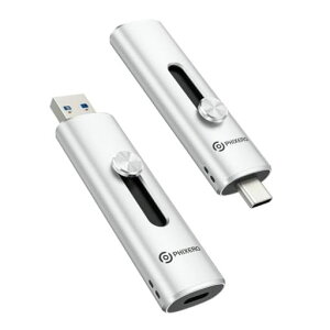 PHIXERO �O�t��SSD 256GB USB 3.2 Gen2 2-in-1 USB-C/USB-A �ő�1100MB/�b �X���C�h�� SSD