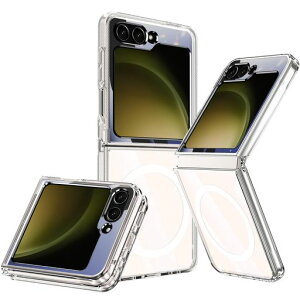 Galaxy Z Flip5 �P�[�X MagSafe�Ή� �N���A �ϏՌ� �Ռ��z�� PC�w�� + TPU�o���p�[ ��w�\�� ���ϖh�~ �}�O�l�b�g���� ���C�����X�[�d�Ή� SC-54D SCG23 ���^ �y�� �w��h�~ �����h�~ �����h�~ �S�ʁc