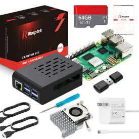 iRasptekStarterKitForRaspberryPi5/ラズベリーパイ5RAM8GB—64GBラズベリーパイOSをプリインストー