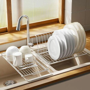 ZMZZZX水切りラック水切りかごシンク上シンク横ステンレス伸縮水切りラック折りたたみ式の背もたれ付き滑り止め立てて干すことができます省スペース二通り使い
