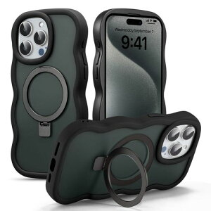 UEEBAI�Ή�iPhone13Pro�p�̃P�[�X������TPU�E�F�[�u�f�U�C���X�}�z�P�[�X�����l�C�������P�[�XMagsafe�Ή����c�������^�y�ʃ}�O�l�b�g���ڔg�^�o���p�[�X�}�z�P�[�X-�u���b�N