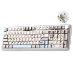 YUNZII B98 PRO QMK/VIA ���C�����X ���J�j�J�� �Q�[�~���O�L�[�{�[�h �e���L�[�t�� 96%���C�A�E�g�����L�m�u�t�� BT/2.4G/USB-C�ڑ� �����ς݃X�C�b�` �z�b�g�X���b�v�Ή� �J�X�^���K�X�P�b�g RGB�c