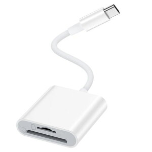 VedfoadSD�J�[�h���[�_�[2in1�J�������[�_�[USB3.0OTG�@�\�J�[�h���[�_�[Type-C�ʐ^�E�r�f�I�E�f�[�^�o�����]��SD/TF�J�[�h�Ή��ySD�ASDHC�AMicroSD�AMicroSDXC�ȂǁziPhone