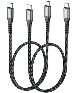 SUNGUY USB Type C �P�[�u�� 0.5M �y2�{�g�z PD�Ή� 60W �}���[�d USB C to USB C �Z�� Type C to C �P�[�u�� USB2.0�f�[�^�]�� iPhone17/16/15�V���[�Y�AGalaxy