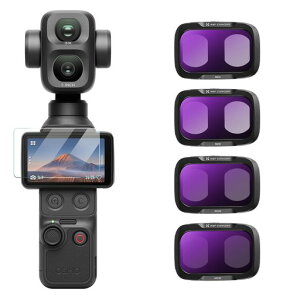 K&F CONCEPT Pocket 4 Pro��p �t�B���^�[ 4�_�Z�b�g�yND4+ND8+ND16+ND32�z