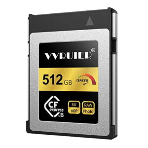VVRUIER CFexpress Type B �������[�J�[�h 512GB �^�t�d�l �A���B�e 4K�r�f�I�T�|�[�g Z6/Z7/EOSR5/R6�ȂǑ��@��Ή� �R���p�N�g�t���b�V��(512GB)
