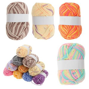 CAPASTEC毛糸60%コットン40%アクリル50gプラスマイナス2g(約160m)柔らかい2本セット編み物セット段染風クリスマスプレゼント手編み初心者向けグラデーションピンク緑