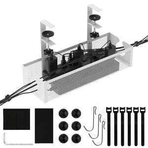 voocyeケーブルトレーデスク下収納配線隠しケーブルホルダーケーブル収納天板1〜4.5cm設置可能穴あけ不要クランプ式簡単取り付け配線トレーケーブルオーガナイザー配線整理テーブル下収…