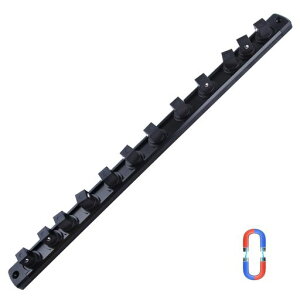 SPEEDWOXマグネットソケットホルダー差込角1/2インチ(12.7mm)12個収納360°回転マグネット式ソケットオーガナイザーアルミニウム合金ソケットレールツイストロックソケットホルダーマグネッ…
