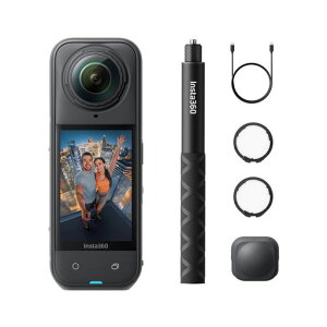 Insta360 X5 �����Y�K�[�h�L�b�g - �h��8K 360�x�S�i�J�����A�����Ï����\�A�����Ȃ����B��_���ʁA���Ō����\�ȃ����Y�A3���ԃo�b�e���[�A�N���A�ȃI�[�f�B�I�A��u���␳