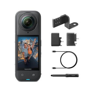 Insta360 X5 �N���G�C�^�[�L�b�g - �h��8K 360�x�J�����A�����Ï����\�A�����Ȃ����B��_���ʁA���Ō����������Y�A3���ԃo�b�e���[�A�N���A�ȉ����A��u���␳�AAI�ҏW