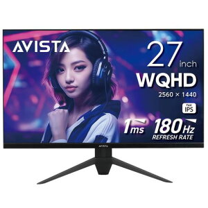 AVISTA�Q�[�~���O���j�^�[27�C���`�t��QHDFastIPS180Hz1ms�Q�[�����[�h(FPS/RTS/MOBA)�u���b�NDGQ270SCB�h�E�V�V��
