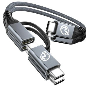 240WUSB-C&USB-CP[uZ0.2My2{ZbgzUSBCP[u3in1[dP[uUSB3.2Gen2X220Gbpsf[^]PD3.1}[dTypeCtoC&Type-CP[u