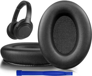 SOULWIT �V�[�v�X�L�� �C���[�p�b�h for Sony WH-1000XM3 �Ή� �N�b�V���� �݊��� �p�b�h- ���邢�u���b�N