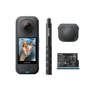 Insta360 X4 Air �X�^�[�^�[�L�b�g(�O���t�@�C�g�E�u���b�N) - �y��165g 8K 360�x�S�i�J�����A�����Ȃ����B��_�A�����\�����Y�A�B�e��t���[�~���O�A�E�C���h�K�[�h�����AFlowState��u���␳�c