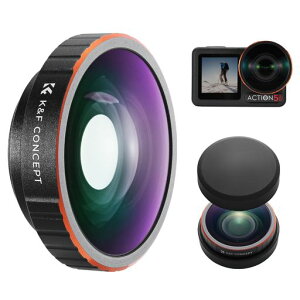 K&F CONCEPT Osmo Action 4/5 PRO�p �t�B���^�[ (�L�p�����Y) �����Y�t�B���^�[ �����Y�ی� �\�t�g���� AGC���w�K���X �����ߗ� �v���e�N�g�t�B���^ 28�w�i�m�R�[�e�B���O �����h�� �����ȒP(�˂����c
