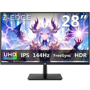 ZZ-Edge(�[���G�b�W)4K���j�^�[28�^�Q�[�~���O���j�^�[UHD(3840x2160)IPS144HzHDR10AMDFreeSync�Ή�HDMI/DP300cd/m2�����o�^�ō���2�N�ۏ�U28I4K