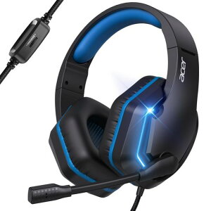Acer �Q�[�~���O�w�b�h�Z�b�g�L�� OHW344�x���[���E���O�t���[ �Q�[�~���O�w�b�h�z�� �v���d�l�E�����x�}�C�N 3D �T���E���h�T�E���h 50mm�h���C�o�[ 3.5mm �L�� ���̉��� �y�� �w�b�h�z�� �w�c