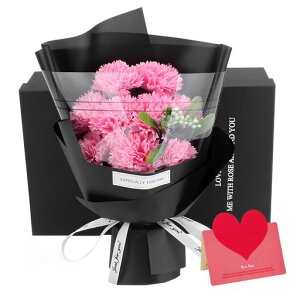 BlissPostソープフラワー花束カーネーションそのまま飾れる誕生日ギフトシャボンフラワー花退職プレゼント女性人気卒業式送別品送別会記念品母の日父の日結婚還暦プロポーズ新築古希開…