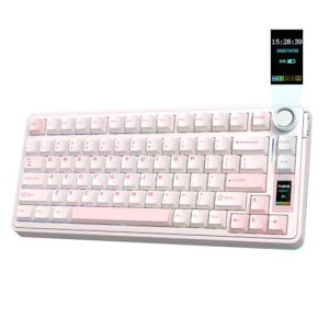 EPOMAKER X Aula EA75 MAX ���C�����X�Q�[�~���O�L�[�{�[�h �X�N���[�� �m�u�t�� �e���L�[���X ���� BT USB 2.4Ghz