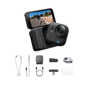 Insta360 GO Ultra �����j���O�L�b�g �~�b�h�i�C�g�u���b�N- �|�P�b�g���琢�E���ς��