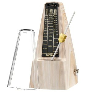 LEKATOメトロノーム振り子式ピアノギタードラムバイオリン用機械式メトロノーム楽器演奏用コンパクト大音量初心者向け(アッシュウッド)