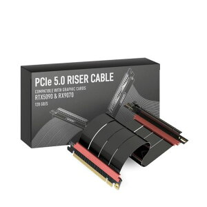 LINKUP - AVA5 PCIE 5.0 ���C�U�[�P�[�u�� | RTX5090 RX9070 GPU�ɑΉ� | x16 128GB/s���x | PCIe 4.0 & WRX80/WRX90E�ƌ݊������� | �E�p �u���b�N 40cm(�S�� 44cm)