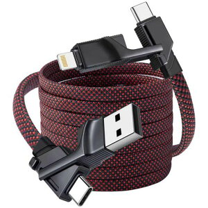 Miger240wusb-c�P�[�u��4in1[1.8m2�{�Z�b�g]���C�g�j���O�P�[�u��usbc�P�[�u���}���[�d240W+27W�����ӂ���[�d�R�[�h�^�C�vc/a����^�C�vc/���C�g�j���O2in2�}���`�[�d�R�[�hiPhone