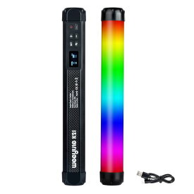 LED ビデオライト RGB 照明 撮影用 スティック ライト カメラ ライト 磁石式 ハンドヘルドライト USB充電式 2500K~8500K 2500MAH 第三弾 WEEYLITE K21 定常光ライト アプリ調光 RA95+ 1/4ネジ穴