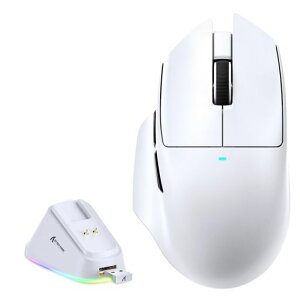 ATTACK SHARK V6 �Q�[�~���O�}�E�X 3���[�h ���C�����X Bluetooth/2.4GHz/�L�� �y�� 65g���y�� BK52820 �����\�`�b�v���� PAW3311���w�Z���T�[�ő�25,000 DPI 40G�����x ���C�[�d�h�b�N�t��
