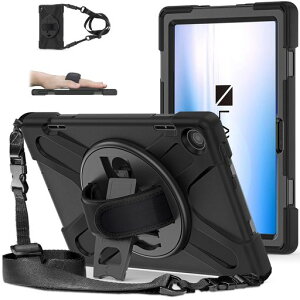 Doo �Ή� NEC LAVIE Tab 10FHD3 10.1�C���`�p �P�[�X 2022 LAVIE Tab T10 PC-T1055EAS PC-TAB10F02�p �V�����_�[�P�[�X �ϏՌ� �ČRMIL���i 360�x��]�X�^���h
