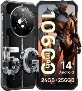 FOSSiBOT F109 5G �X�}�z SIM�t���[ �X�}�z �{�� 2��ʃX�}�z 10600mAh�̑�e�ʃo�b�e���[ 24GB RAM+256GB ROM 2TB�g���\ Android 14 �^�t�l�X�X�}�z �h���h�o�ϏՌ� 6.745�C���`