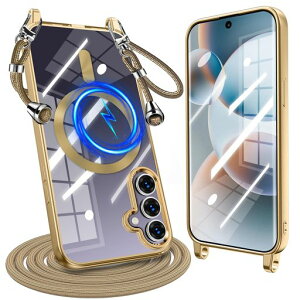 GalaxyS24Plus�p�P�[�X�N���A�V�����_�[�ϏՌ��M�����N�V�[S24Plus�p�P�[�XMagnetic�Ή��X�g���b�v�z�[���t�����|���R�t��TPU�΂߂�����|���P�[�X���������\���O���\�����h�~�����h�~